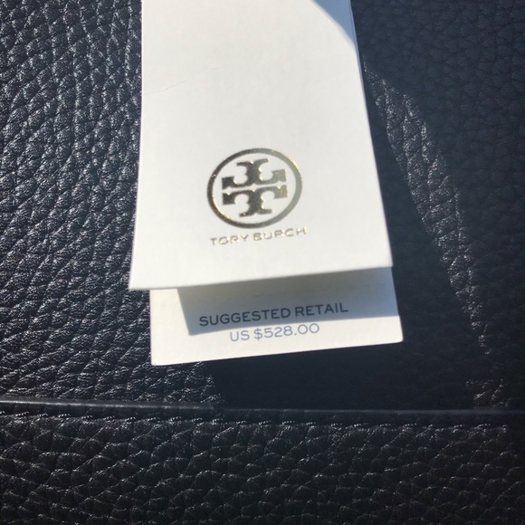 Sold!! NWT Tory Burch Black pebble leather tote - Picture 4 of 7